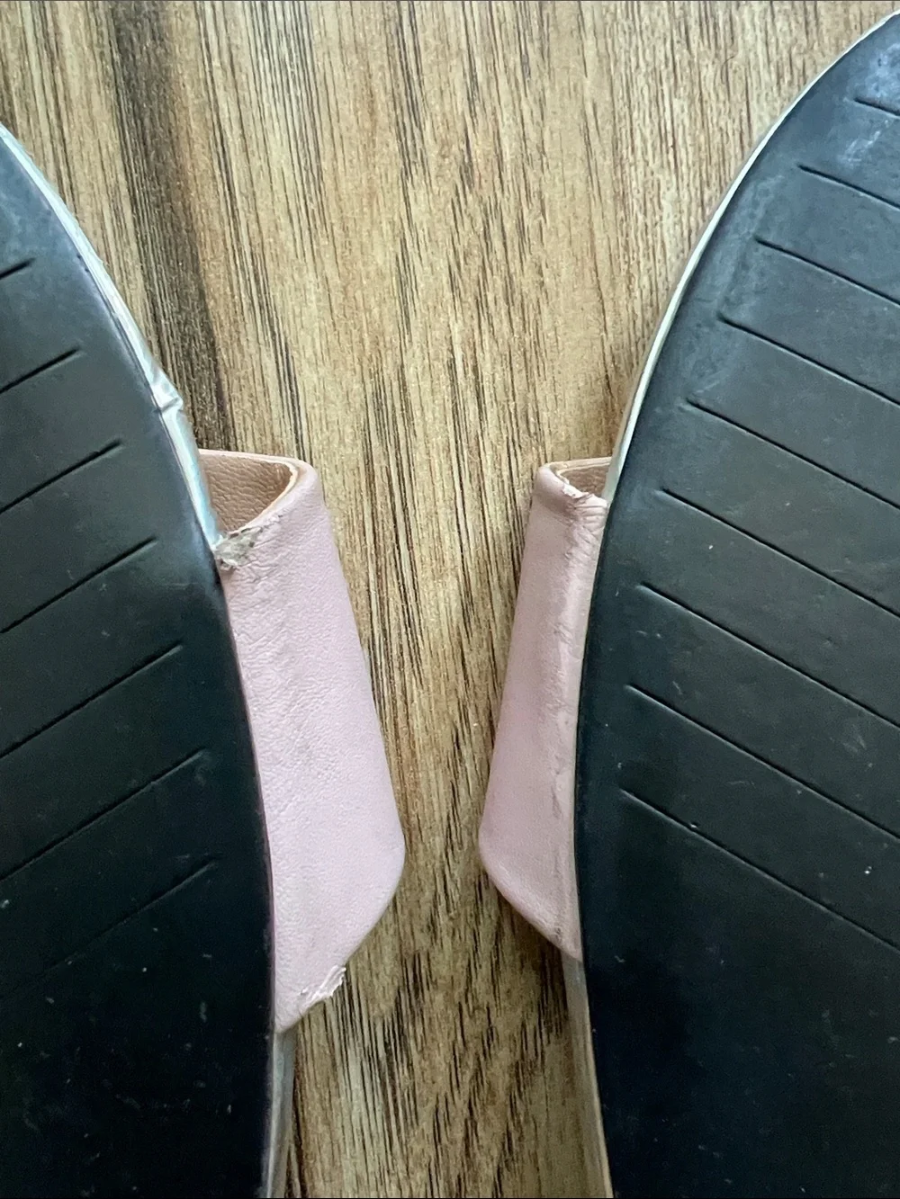 Zara Blush Pink Slide Sandals with Silver Accents Size 41 or 10